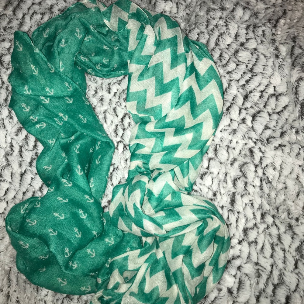 Anchor and chevron scarf